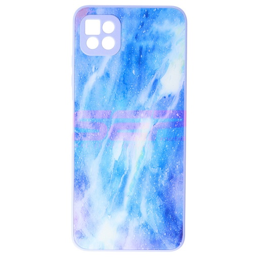 Husa TPU Watercolor Glass Samsung Galaxy A22 5G Galactic Blue