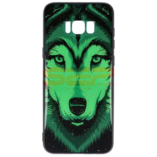 Husa UV Copy Glass Samsung Galaxy S8 Plus Wolf