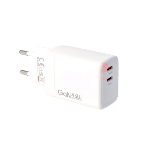 Adaptor priza Yiikoo USB-C + USB-C Fast Charge 45W Y-CGE029