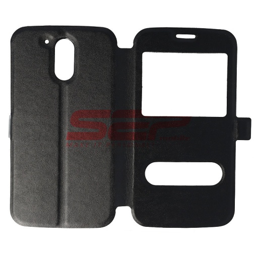 Husa FlipCover Smart View Motorola Moto G4 BLACK