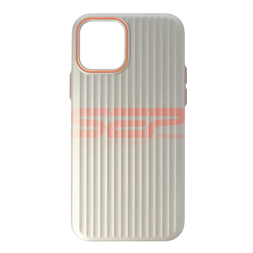 Husa PC Metallic Lines Apple iPhone 12 Ivory