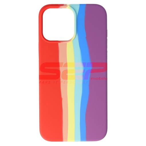 Husa silicon High Copy Rainbow Apple iPhone 13 Pro Max No. 01
