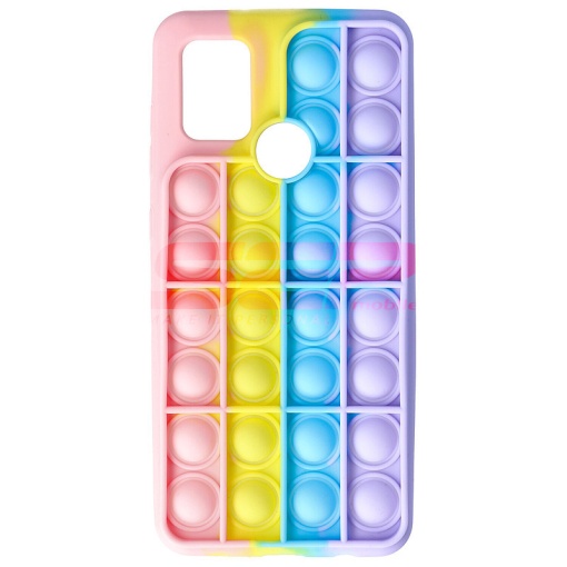 Husa silicon Pop IT Bubble Samsung Galaxy A21s Rainbow