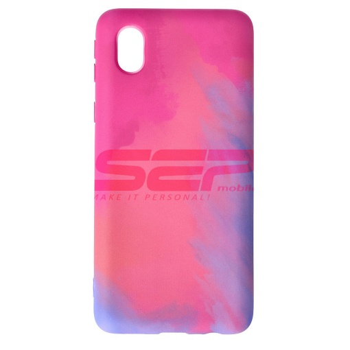 Husa silicon Watercolor Samsung Galaxy A01 Core Purplish Red