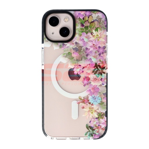 Husa TPU Flower Magsafe Apple iPhone 15 Plus Design 02