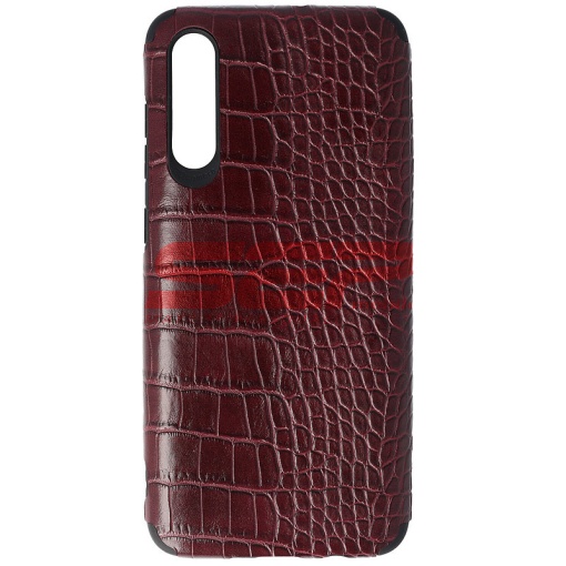 Husa TPU Leather Crocodile Samsung Galaxy A70 Burgundy