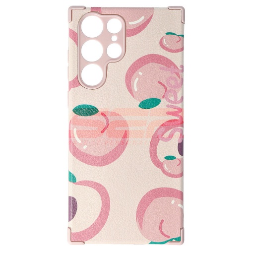Husa TPU Leather Frosted Samsung Galaxy S22 Ultra Peach