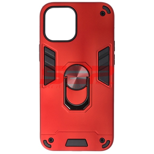 Husa TPU+PC Armor Ring Case Apple iPhone 12 Pro Max Red