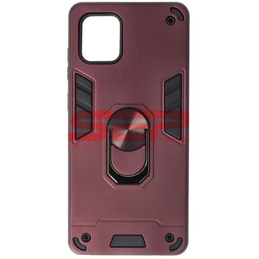 Husa TPU+PC Armor Ring Case Samsung Galaxy Note 10 Lite Wine