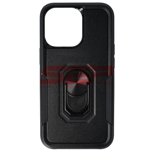 Husa TPU+PC Shockproof Ring Case Apple iPhone 13 Pro Black