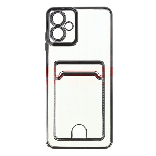 Husa TPU Plating Frame Card Holder Samsung Galaxy A06 5G Black