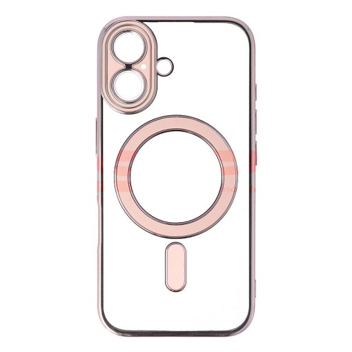 Husa TPU Plating Frame Magnetic Magsafe Apple iPhone 16 Pink