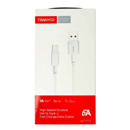 Cablu date USB - Type-C Fast Charge 6A TRANYOO T-S14 C