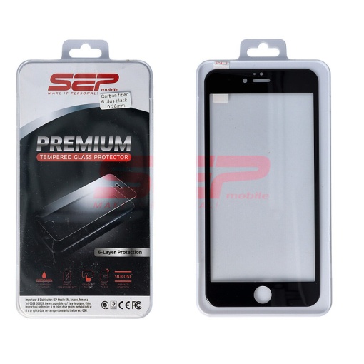 Geam protectie display sticla Full Face Apple iPhone 6 Plus BLACK