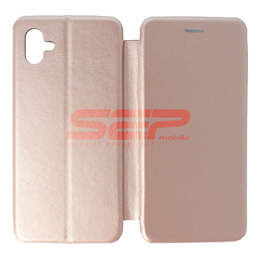 Husa FlipCover Round Samsung Galaxy A04 Rose Gold