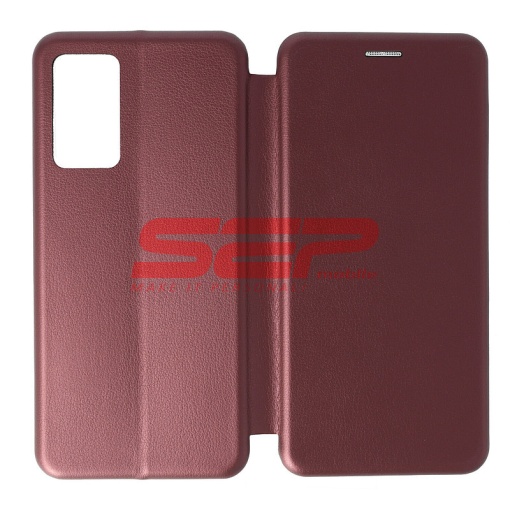 Husa FlipCover Round Xiaomi Redmi Note 11 Pro / Note 11 Pro 5G Wine