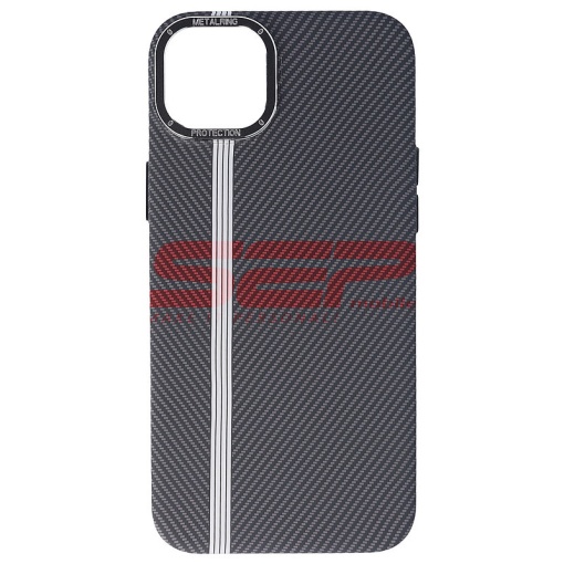 Husa PC MetalRing Carbon Apple iPhone 15 Plus Graphite