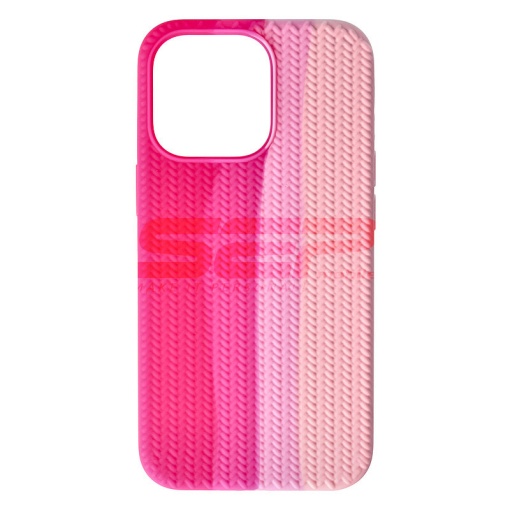 Husa silicon Woven Texture Apple iPhone 13 Pro Lollipop