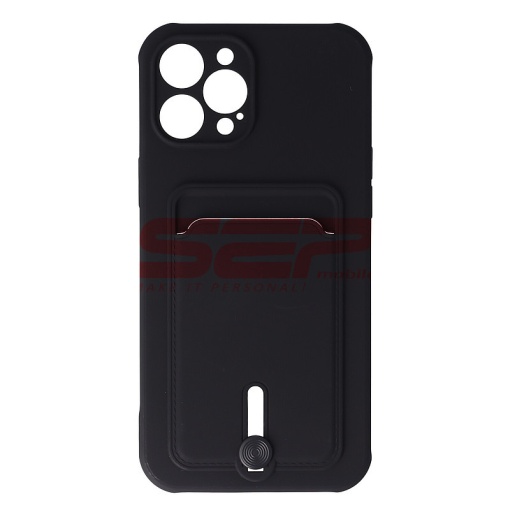 Husa TPU Card Holder Apple iPhone 12 Pro Max Black