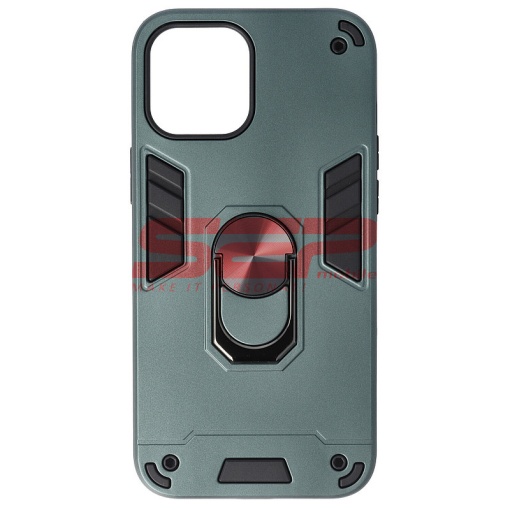 Husa TPU+PC Armor Ring Case Apple iPhone 12 Pro Max Midnight Green