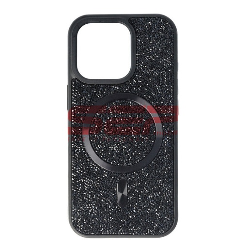 Husa TPU+PC Diamonds Magsafe Apple iPhone 16 Pro Black