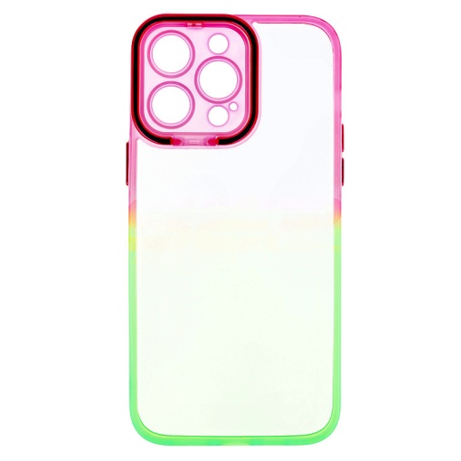 Husa TPU+PC Gradient Frame Apple iPhone 14 Pro Max Pink-Green