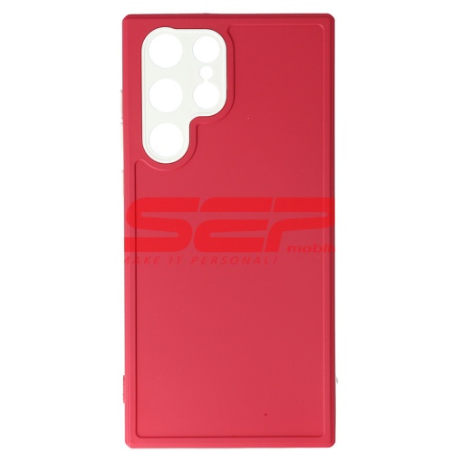 Husa TPU Soft Matte Samsung Galaxy S22 Ultra Raspberry