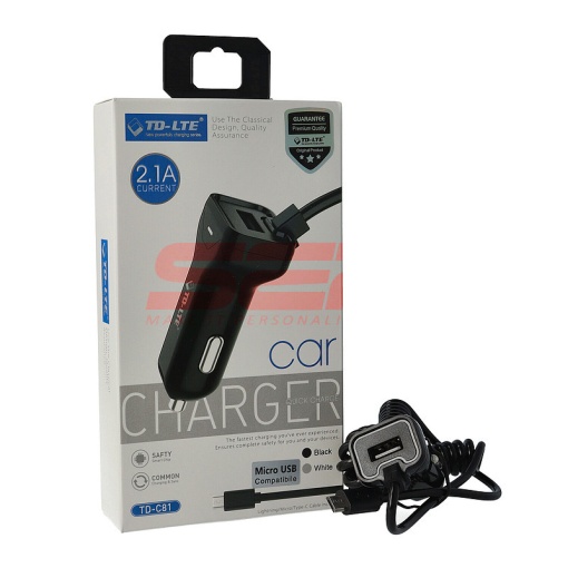 Incarcator auto Dual cu cablu micro-USB si port USB TD-C81