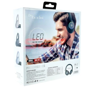 Casti audio Over the Ear cu microfon si LED Bodhi. BDI-251 APRICOT - Img 3