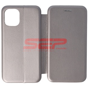 Husa FlipCover Round Apple iPhone 12 mini Fossil Gray - Img 1