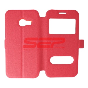 Husa FlipCover Smart View Samsung Galaxy A3 2017 RED