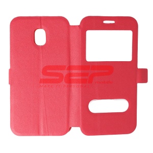Husa FlipCover Smart View Samsung Galaxy J3 2017 ROSU