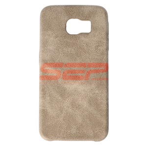Husa Leather Vintage Tatoo Samsung Galaxy S6 GOLD