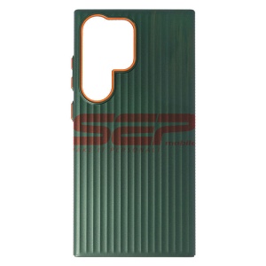 Husa PC Metallic Lines Samsung Galaxy S24 Ultra Green - Img 1