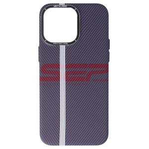 Husa PC MetalRing Carbon Apple iPhone 15 Pro Max Purple