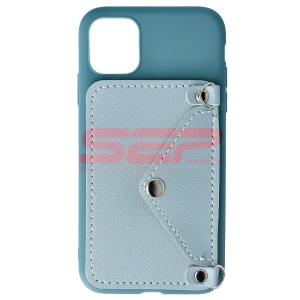 Husa TPU Crossbody Wallet Apple iPhone 11 Pro BLUE - Img 2