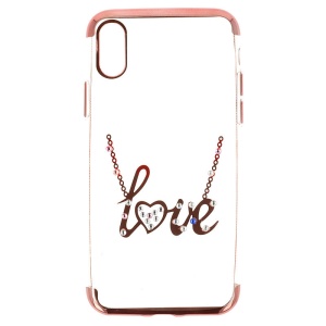 Husa TPU Diamonds Apple iPhone X LOVE