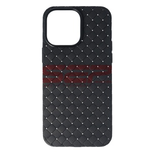 Husa TPU Leather Braided Apple iPhone 14 Pro Max Black - Img 2