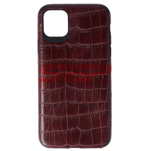 Husa TPU Leather Crocodile Apple iPhone 11 Pro Max Burgundy
