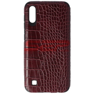 Husa TPU Leather Crocodile Samsung Galaxy A10 Burgundy - Img 1