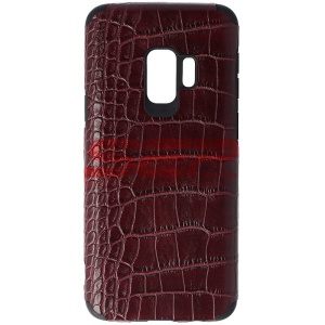 Husa TPU Leather Crocodile Samsung Galaxy S9 Burgundy - Img 1