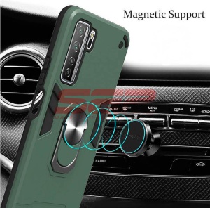 Husa TPU+PC Armor Ring Case Huawei P40 Lite 5G / nova 7 SE Midnight Green - Img 3