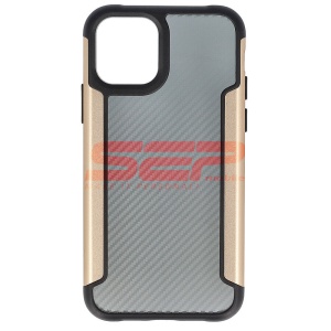 Husa TPU+PC Carbon Fiber Apple iPhone 11 Pro Gold - Img 1