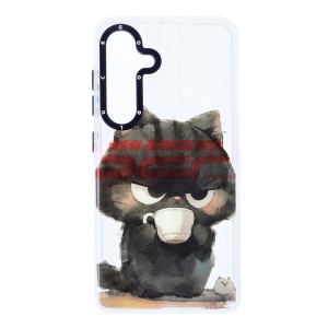 Husa TPU+PC Creative Case Samsung Galaxy S24 FE Angry Cat - Img 1