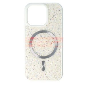 Husa TPU+PC Diamonds Magsafe Apple iPhone 16 Pro White - Img 1