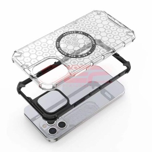 Husa TPU+PC Honeycomb Magsafe Samsung Galaxy S24 Plus Clear - Img 3