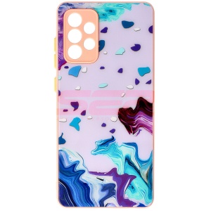 Husa TPU Watercolor Glass Samsung Galaxy A72 Water Pink - Img 1