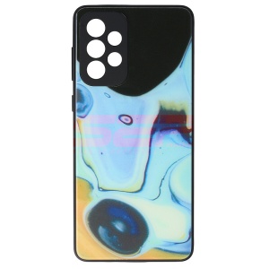 Husa TPU Watercolor Glass Samsung Galaxy A73 5G Ink Blue