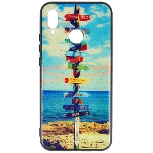 Husa UV Copy Glass Huawei P20 Lite Travel Signs - Img 1