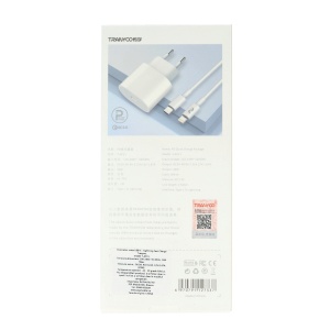 Incarcator retea Fast Charge Type-C - Lightning 20W TRANYOO T-AP2 L - Img 2